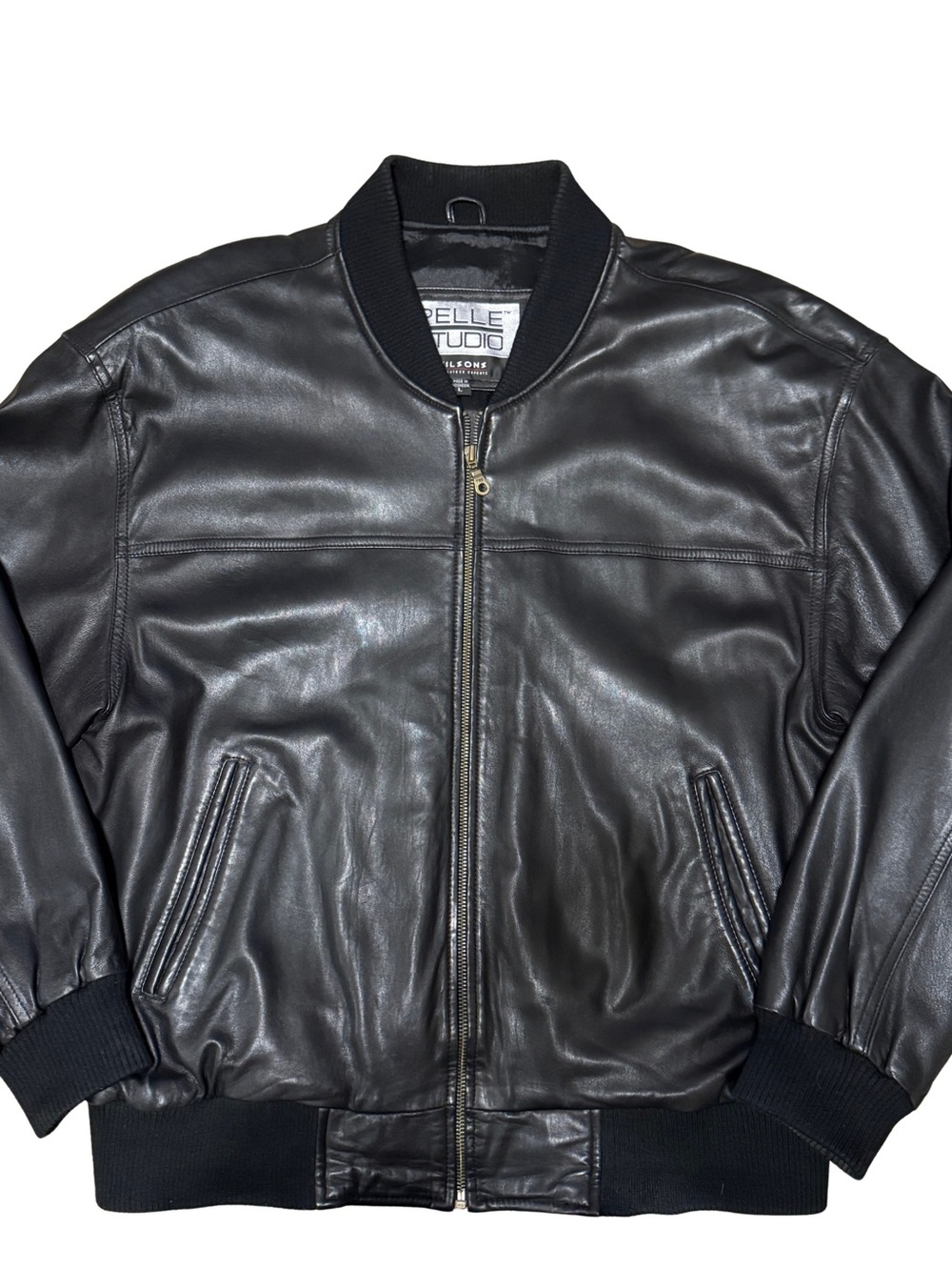 Vintage Wilson’s Leather Pelle Studio Bomber Soft Leather Jacket L